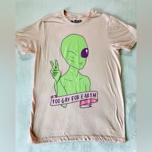 Black Matter “To Gay For Earth” Black Light T-Shirt Mens Size Small